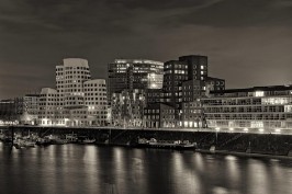 Blick auf die Gehry Bauten